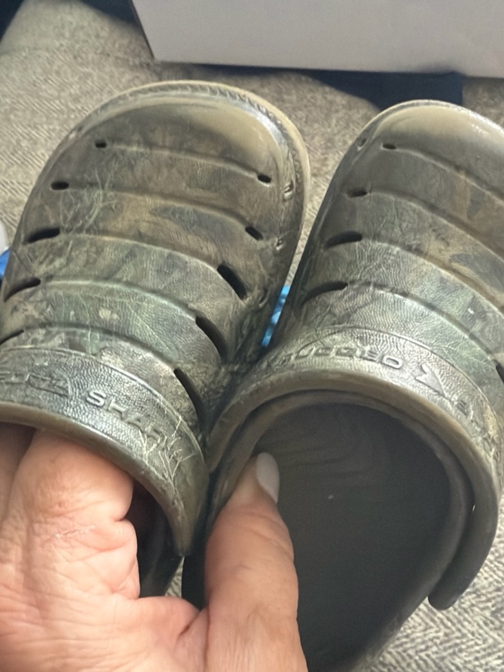 Source Unknown Kids Camo Slip-On Sandals in Green